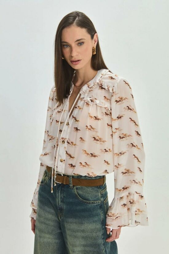 Imagem de Blusa Isadora Mini Horse Le Blog